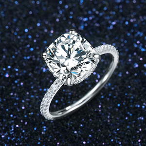 4 Carat Cushion Cut Ring