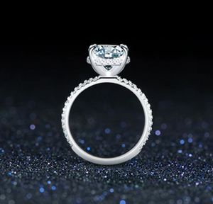 4 Carat Cushion Cut Ring