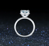 4 Carat Cushion Cut Ring