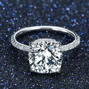 4 Carat Cushion Cut Ring