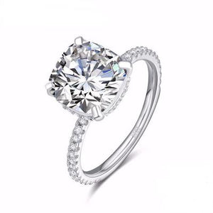 4 Carat Cushion Cut Ring