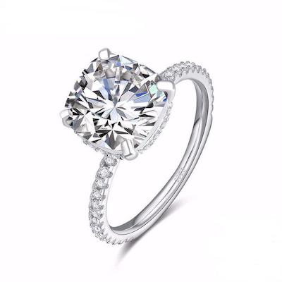 4 Carat Cushion Cut Ring