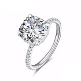 4 Carat Cushion Cut Ring