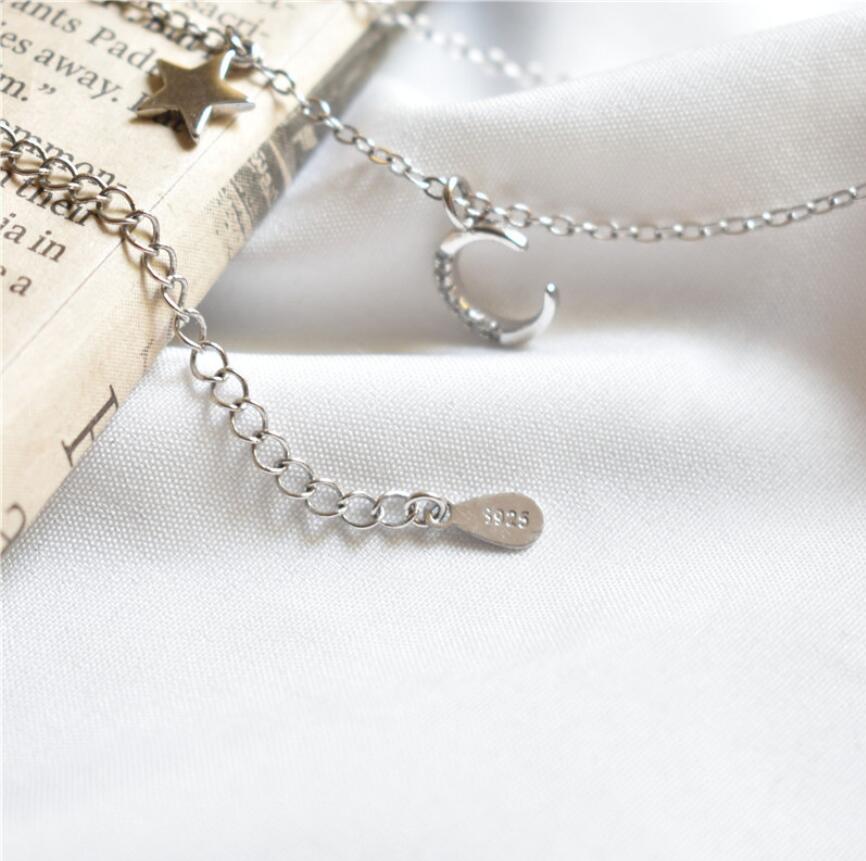 Moon & Star Pendant Short Necklace