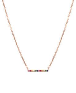Rainbow bar necklace