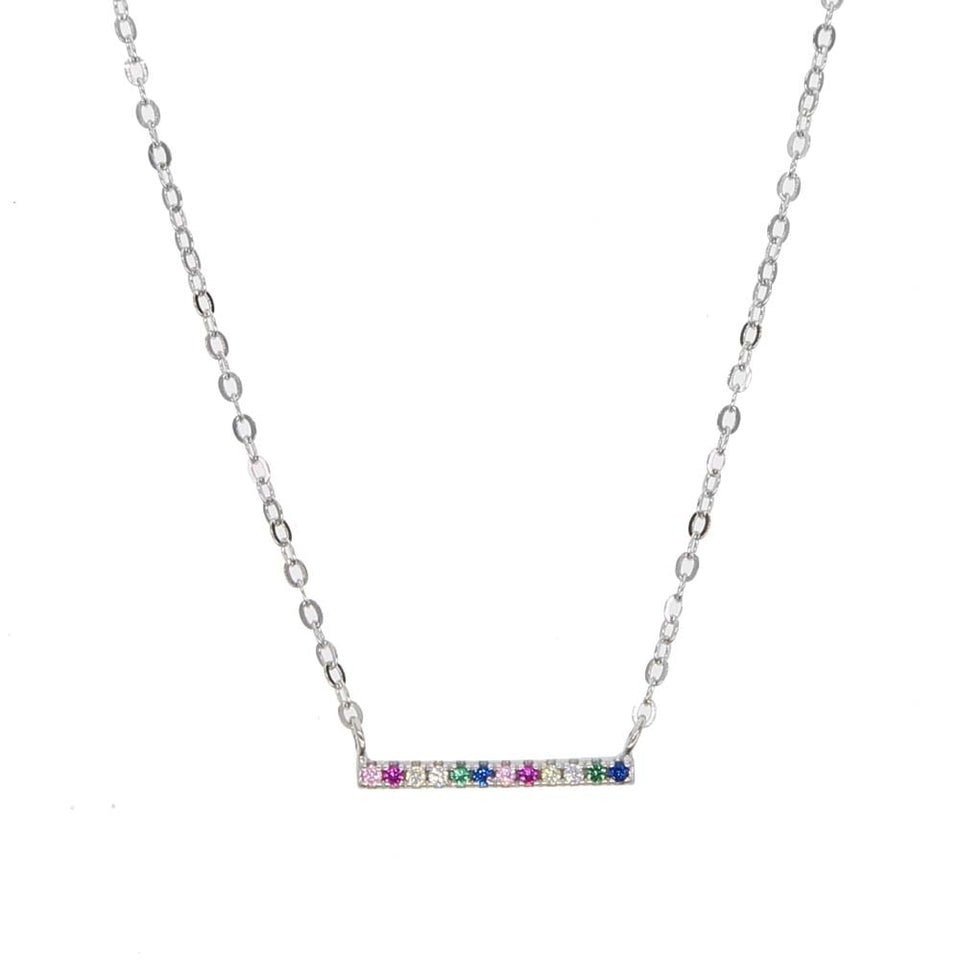Rainbow bar necklace
