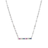 Rainbow bar necklace