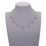 Rainbow bar choker necklace