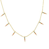 Rainbow bar choker necklace