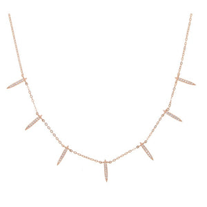 Rainbow bar choker necklace