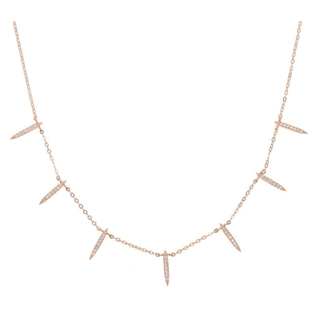 Rainbow bar choker necklace