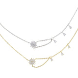 Floral tear drop necklace